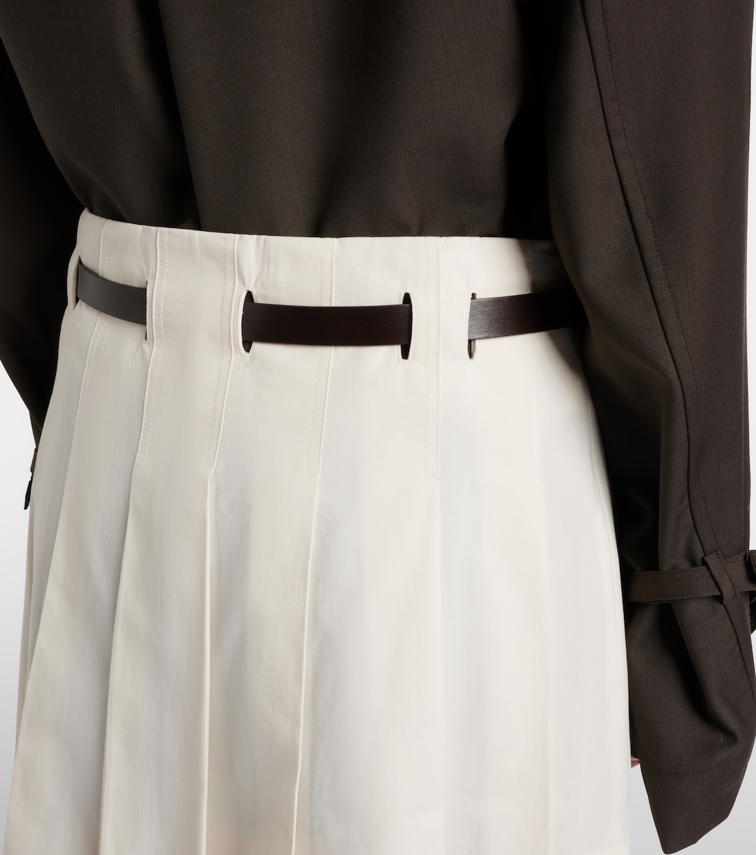 Belted cotton and silk miniskirt | Ferragamo