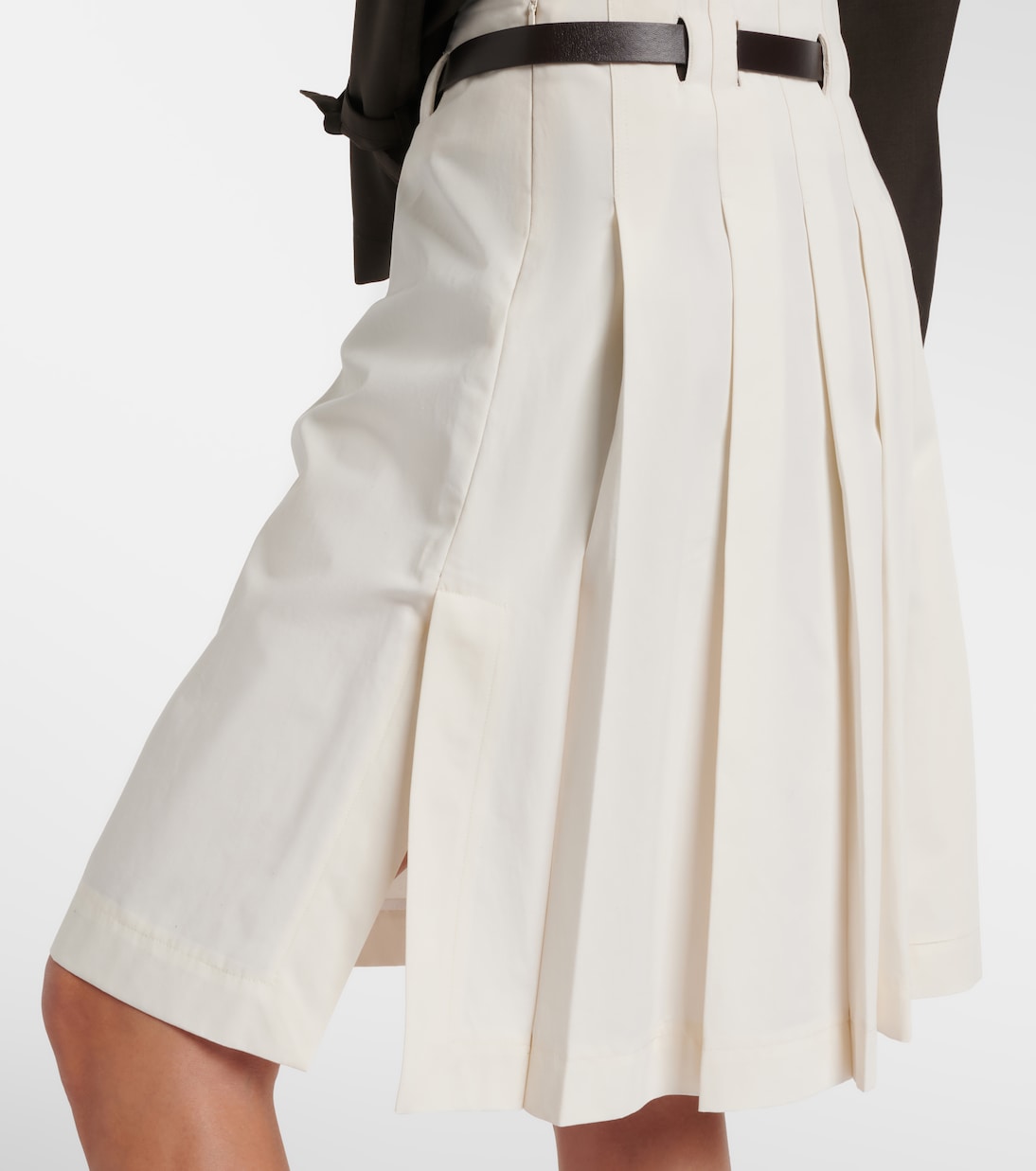 Belted cotton and silk miniskirt | Ferragamo