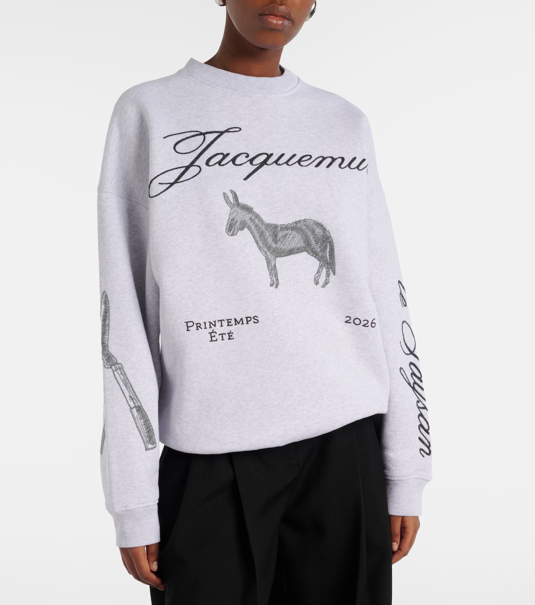 Ane embroidered cotton sweatshirt | Jacquemus