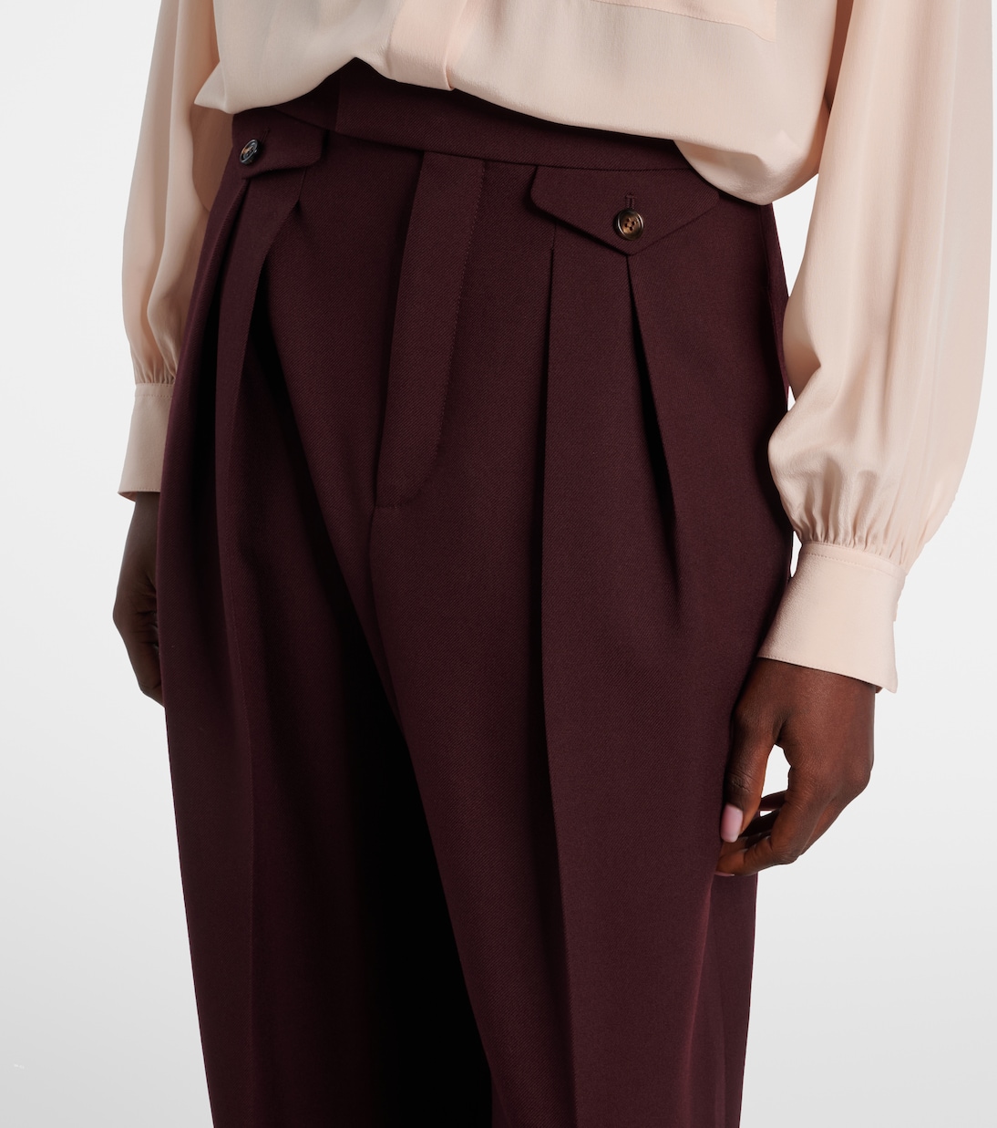 High-rise virgin wool wide-leg pants | Chloé