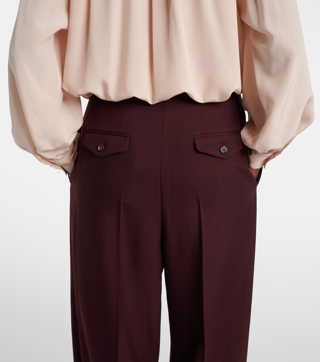 High-rise virgin wool wide-leg pants | Chloé