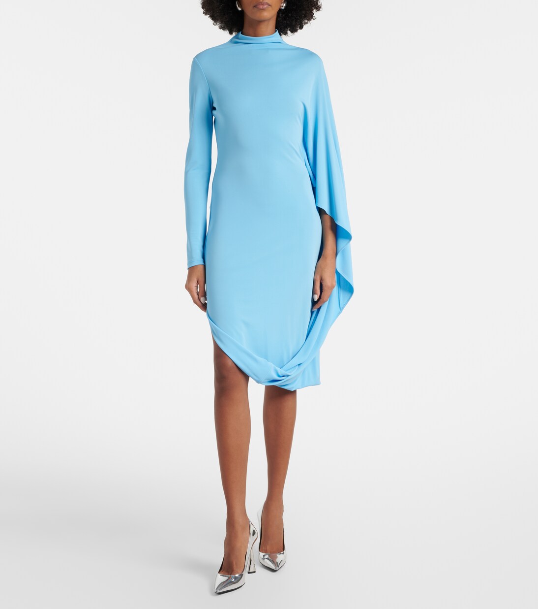 Draped jersey midi dress | Stella McCartney