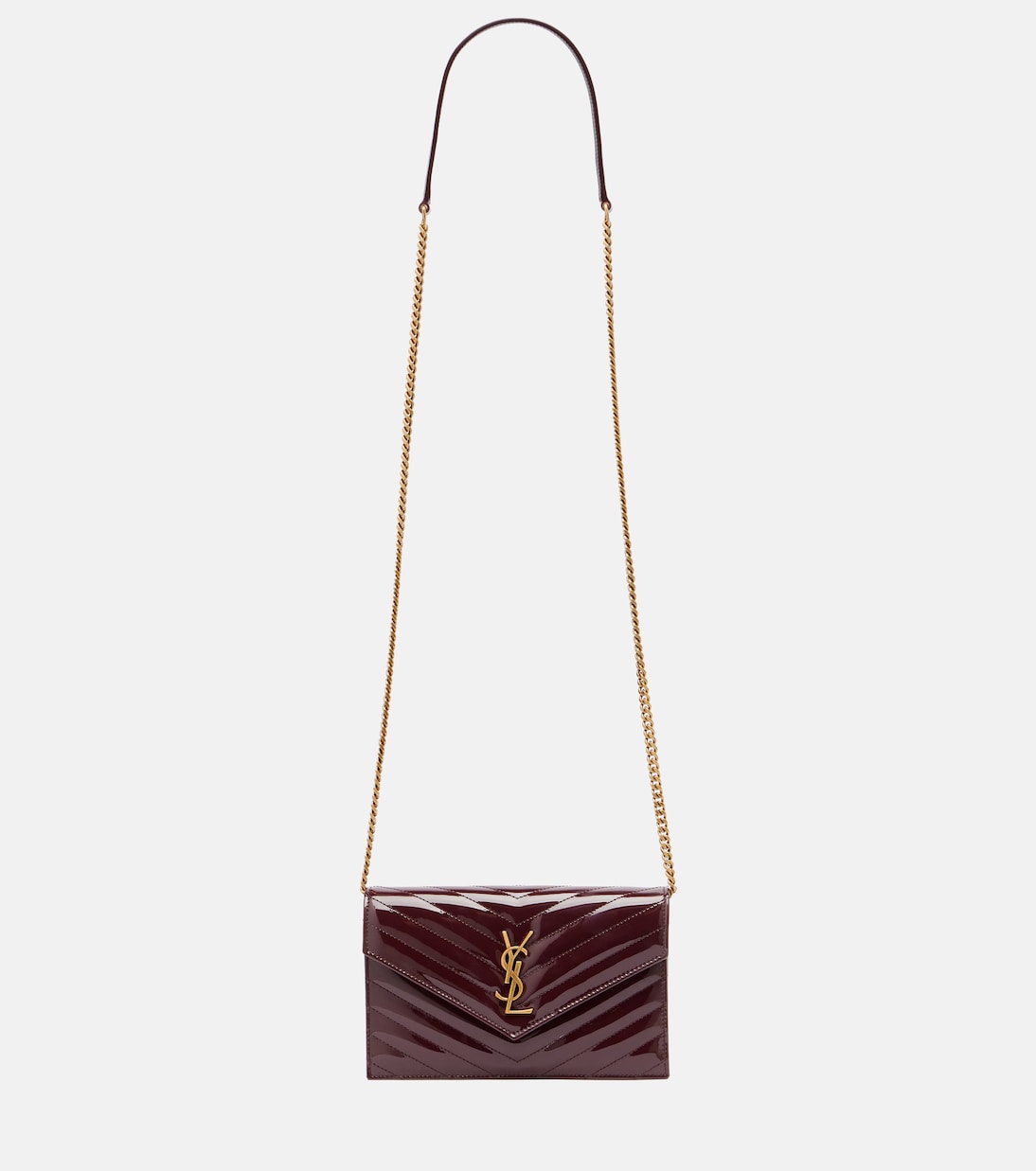 Cassandre Envelope leather wallet on chain | Saint Laurent