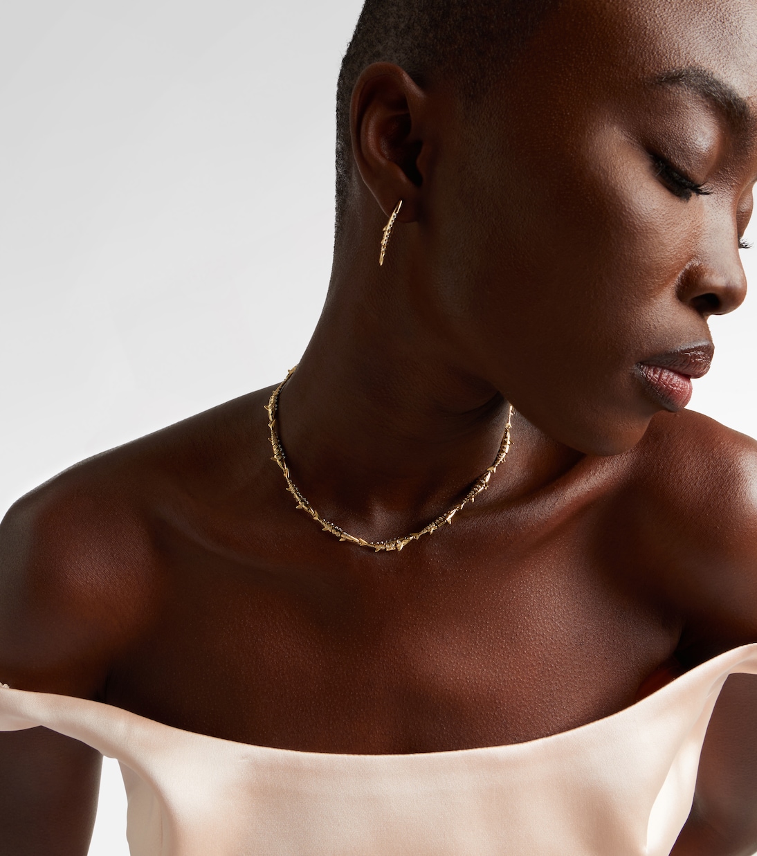 Marlin 9kt gold necklace with diamonds  | Yvonne Léon