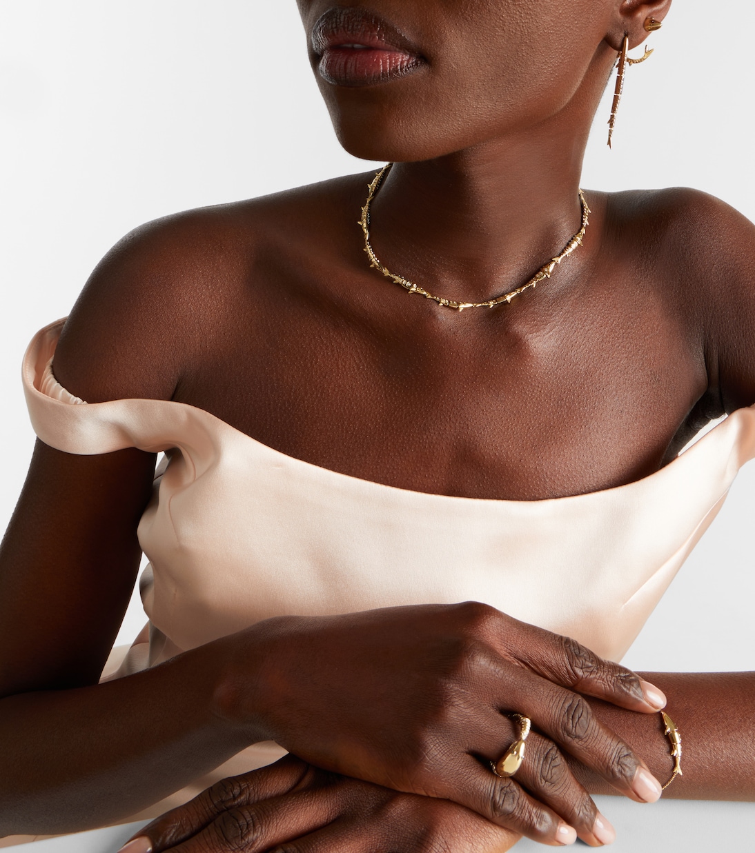 Marlin 9kt gold necklace with diamonds  | Yvonne Léon