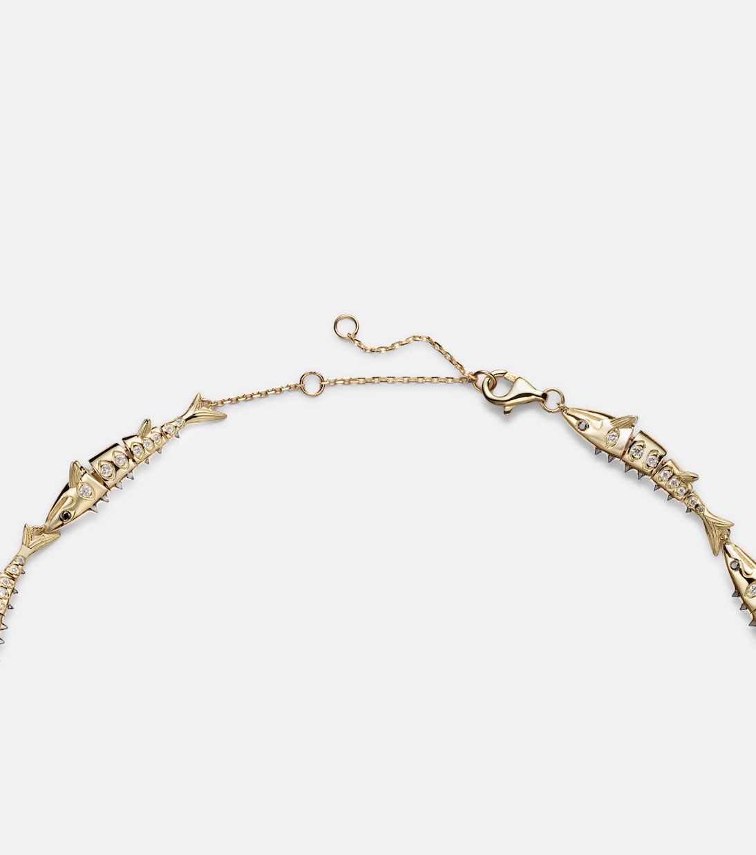 Marlin 9kt gold necklace with diamonds  | Yvonne Léon