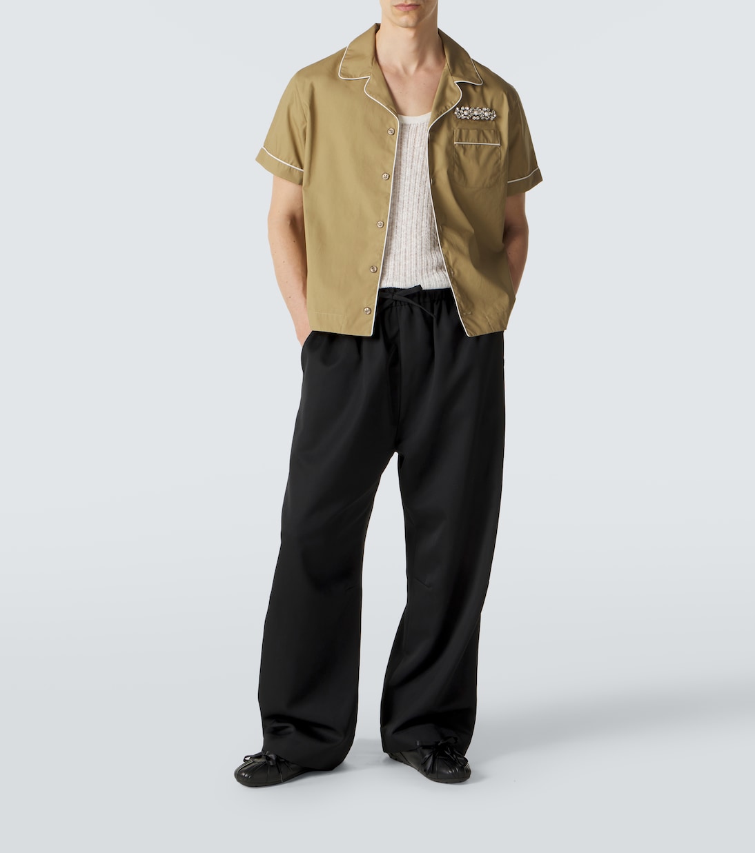 Embellished cotton bowling shirt | Simone Rocha