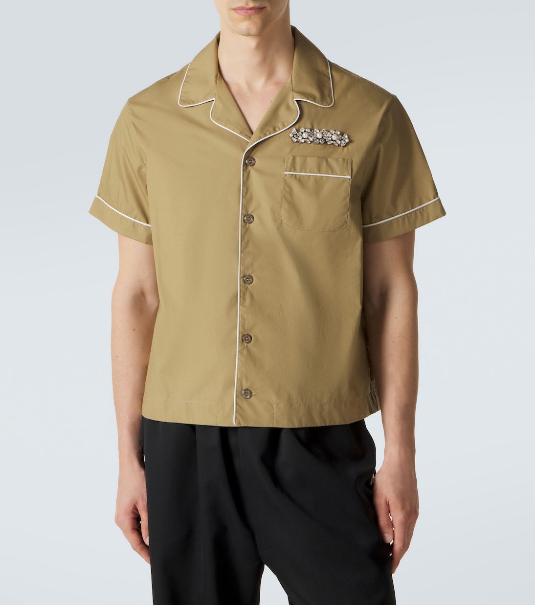 Embellished cotton bowling shirt | Simone Rocha