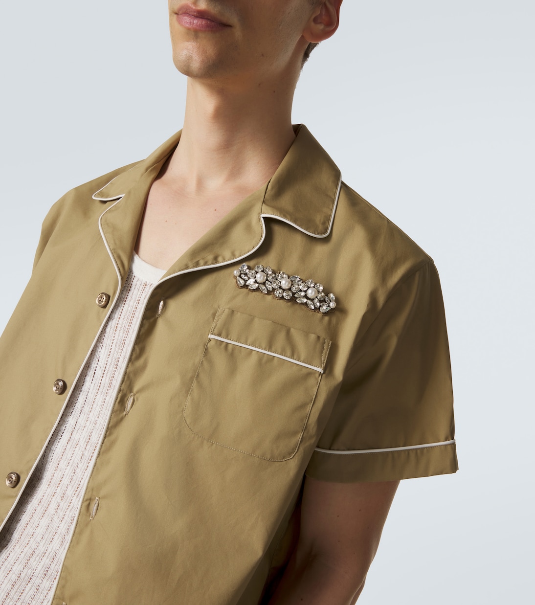 Embellished cotton bowling shirt | Simone Rocha