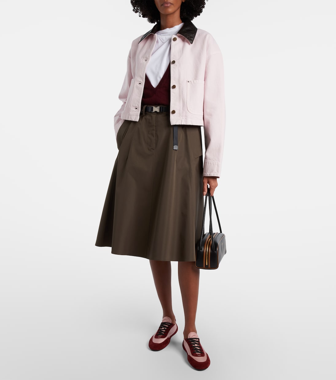 Collapse Re-Nylon 스웨이드 스니커즈 | Prada