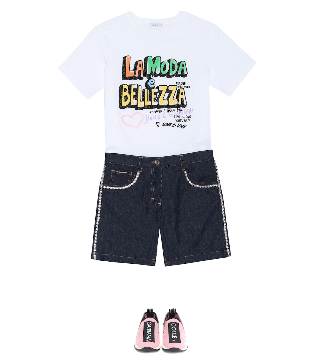 Short en jean à ornements | Dolce&Gabbana Kids