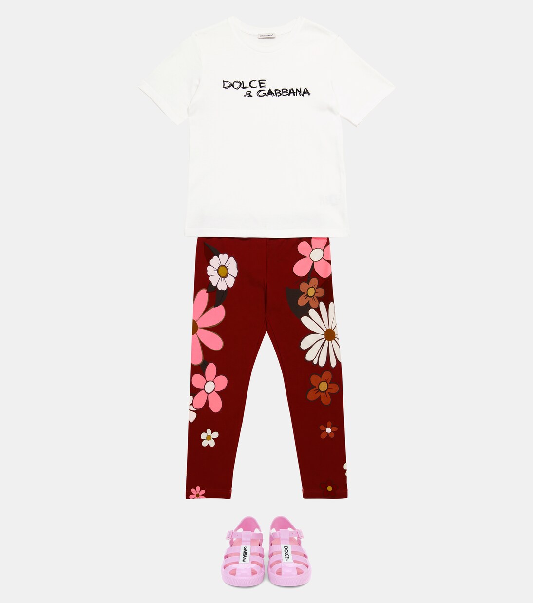 Bedruckte Leggings aus Baumwolle | Dolce&Gabbana Kids
