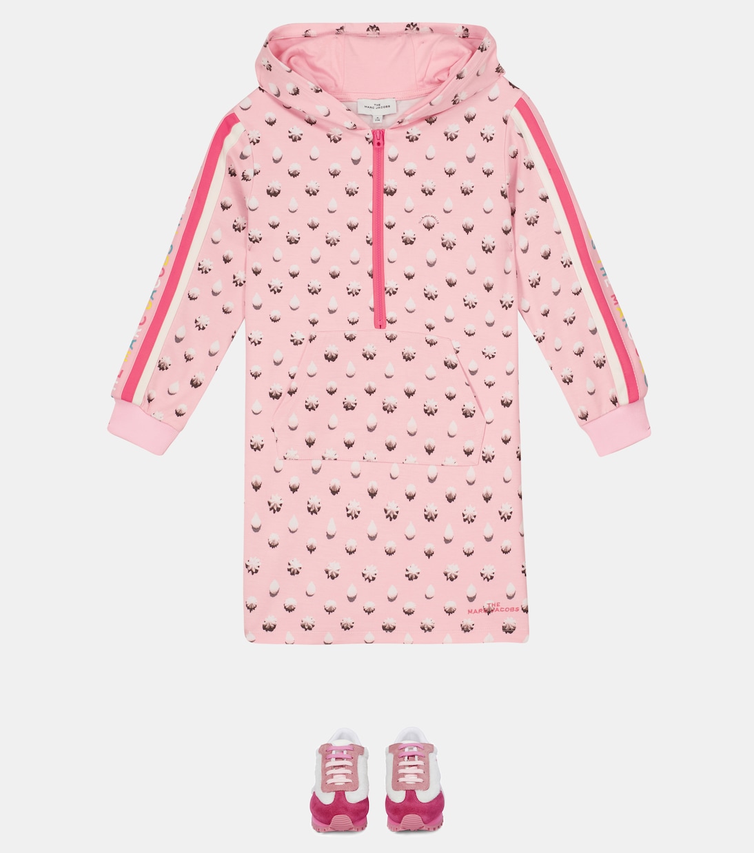 Abito felpa con stampa e cappuccio | Marc Jacobs Kids