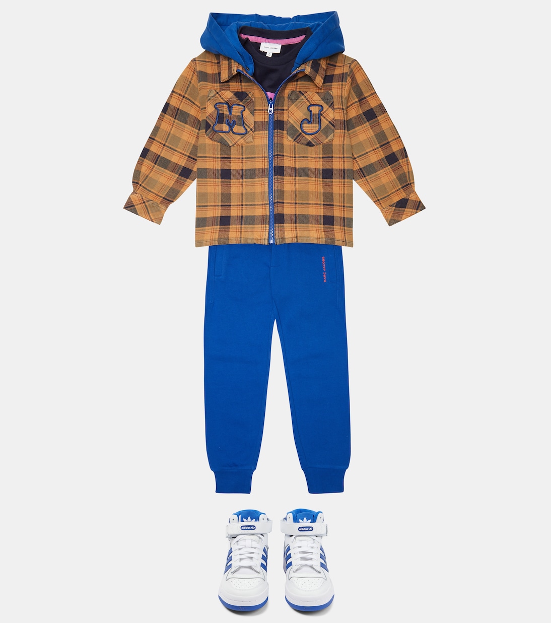 Checked hooded jacket | Marc Jacobs Kids