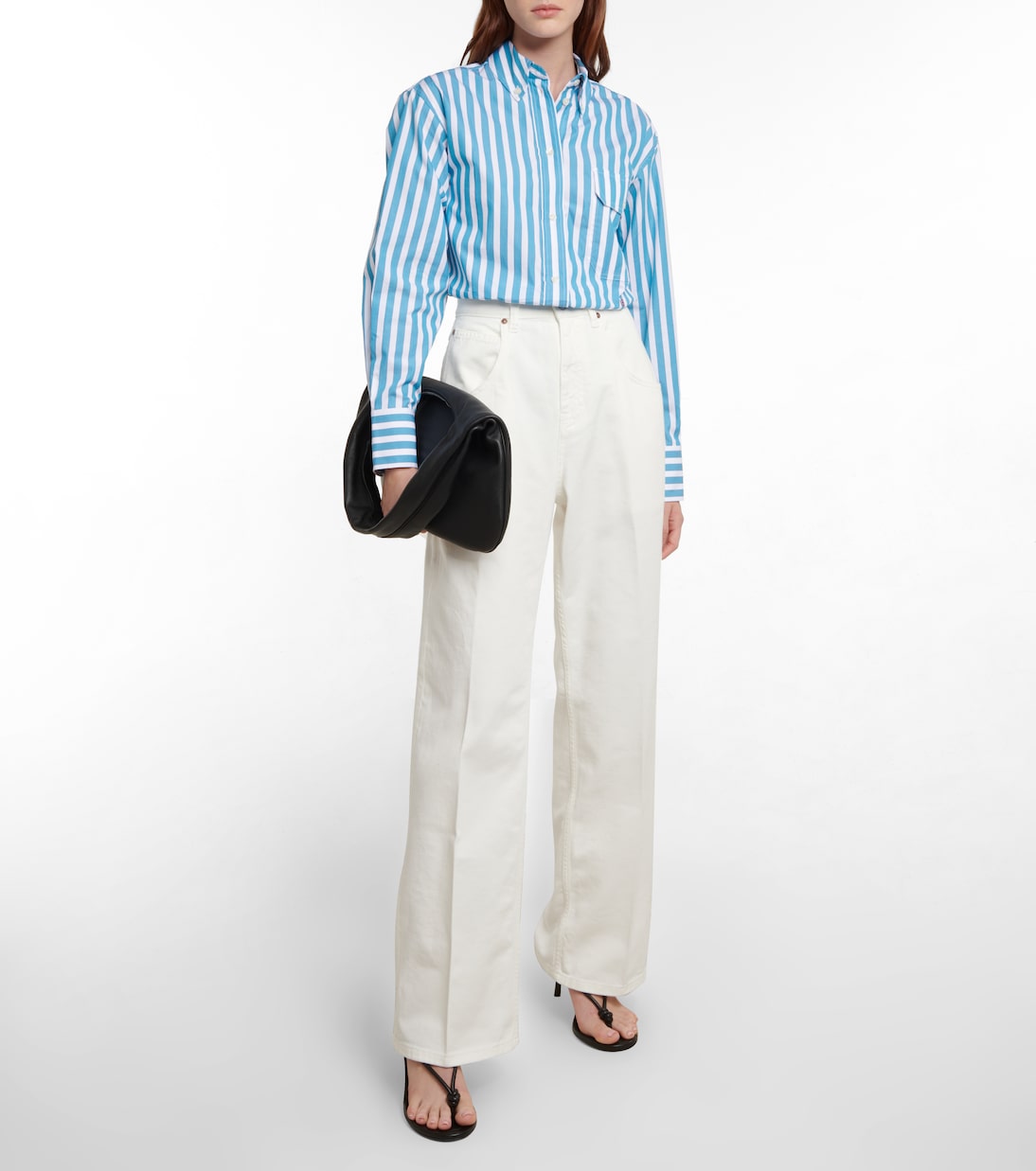 Jeans a gamba larga e vita alta | Victoria Beckham