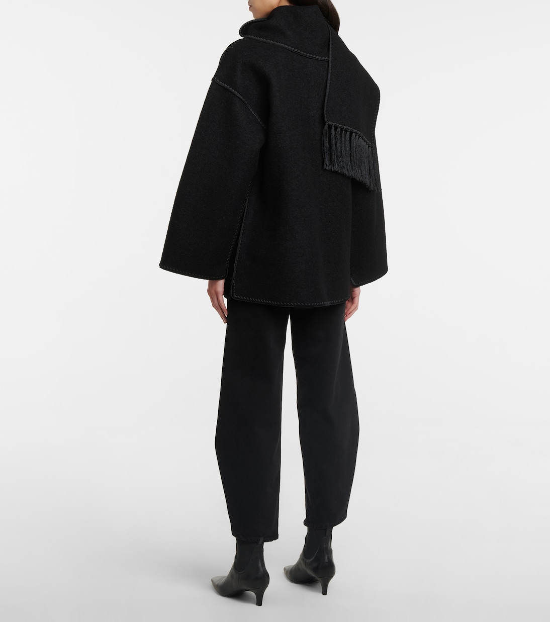 Embroidered wool-blend scarf jacket | Toteme