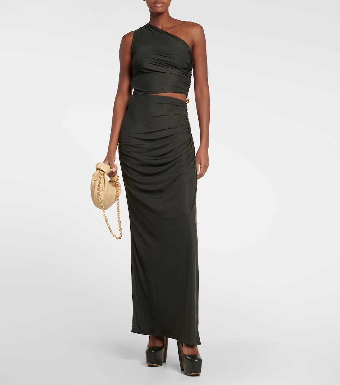One-Shoulder-Robe aus Jersey | Bottega Veneta
