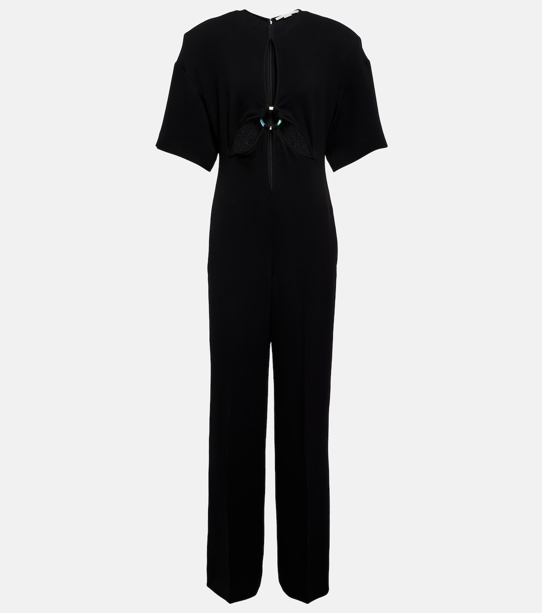 Cut out straight leg jumpsuit in black Stella Mc Cartney Mytheresa