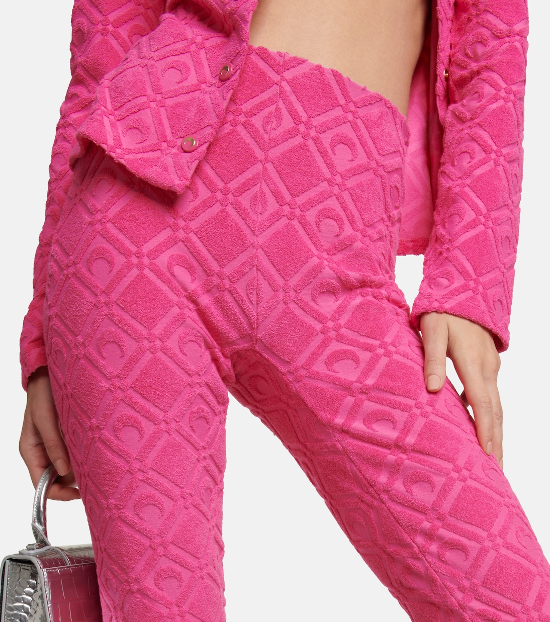 Jacquard cotton-blend leggings | Marine Serre
