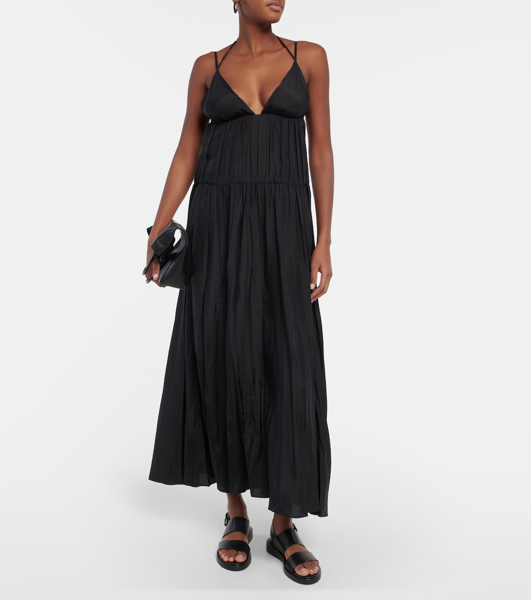 Darnley tiered silk maxi dress | Joseph