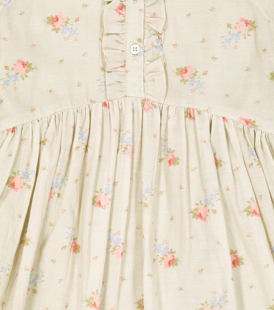 Bedrucktes Kleid Angelica aus Baumwolle | Caramel