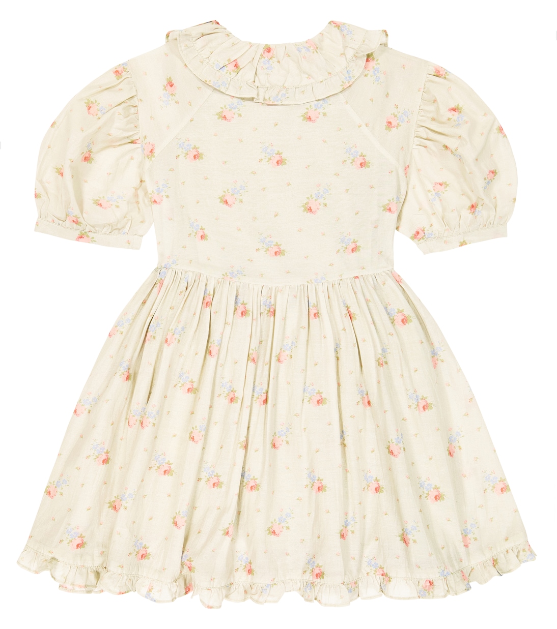 Bedrucktes Kleid Angelica aus Baumwolle | Caramel