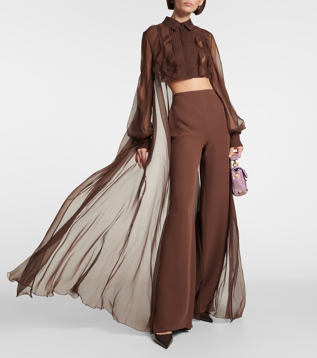 Top in chiffon di seta | Valentino