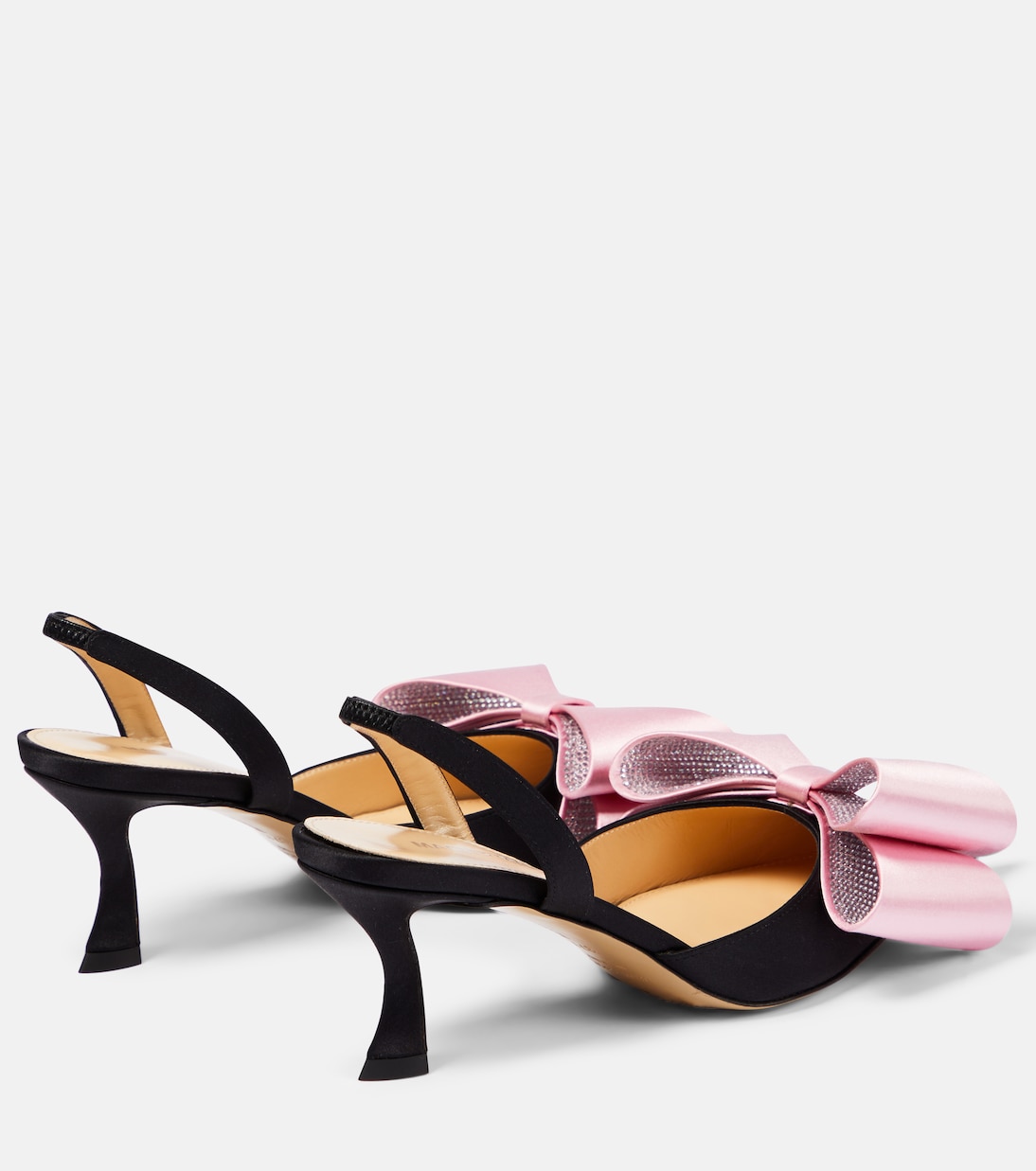 Le Cadeau 65 satin slingback pumps | Mach & Mach