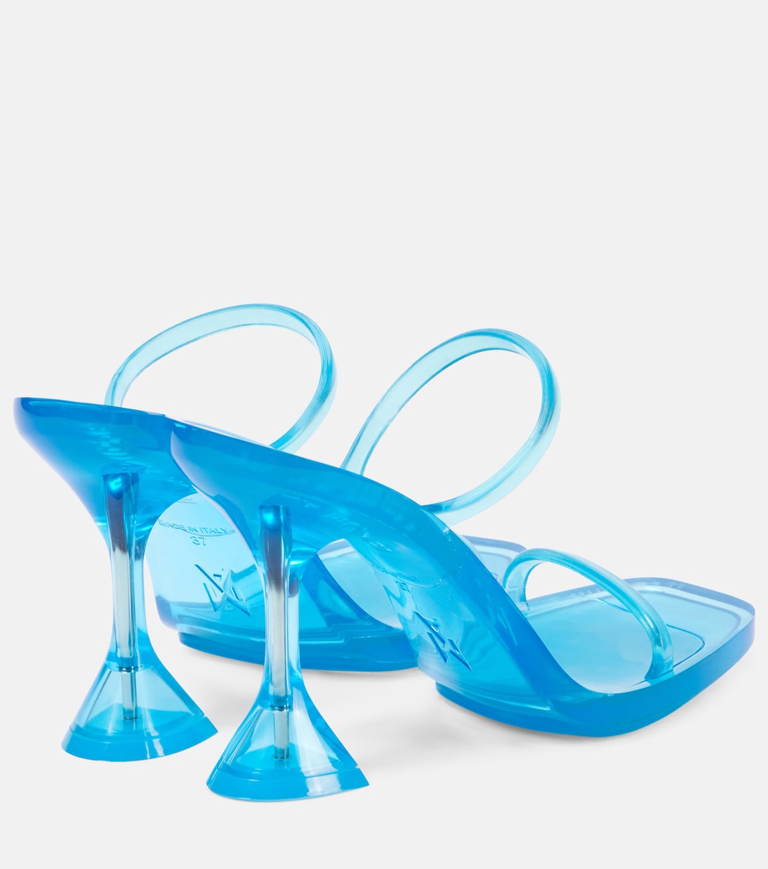 Mules Brito 95 en PVC | Amina Muaddi