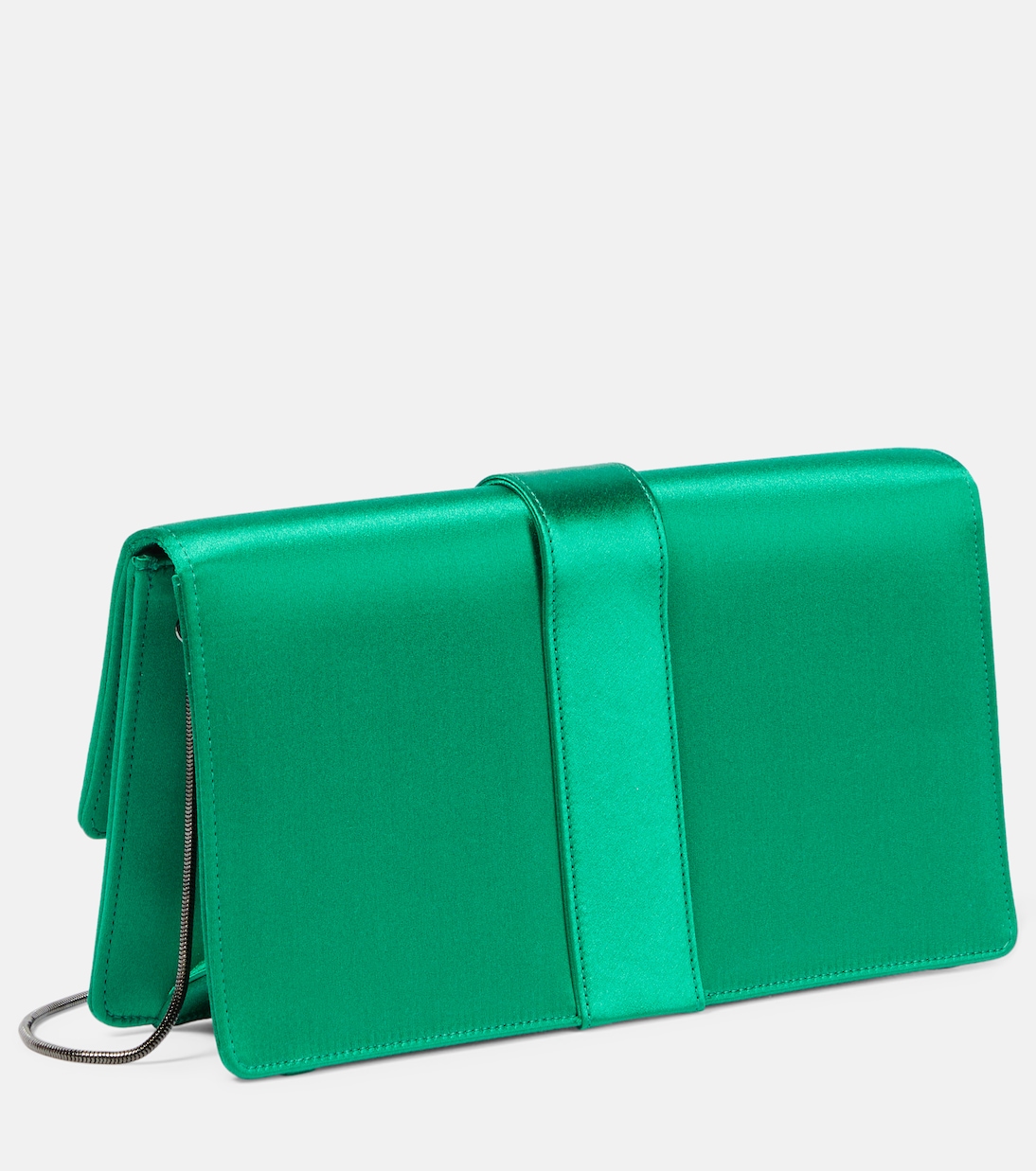 Clutch Capri in raso con cristalli | Manolo Blahnik