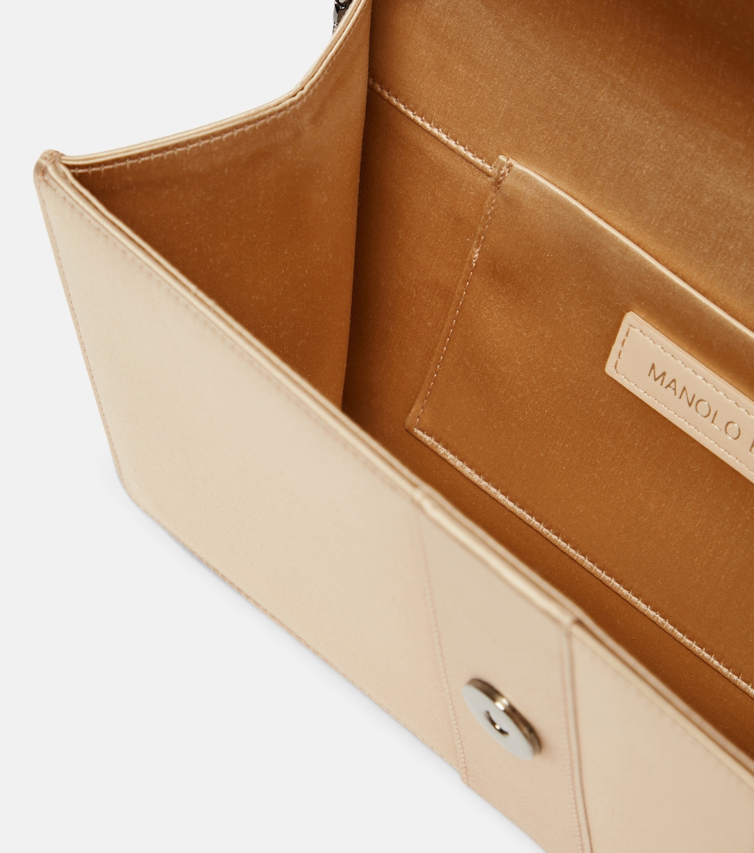 Clutch Capri in raso con cristalli | Manolo Blahnik