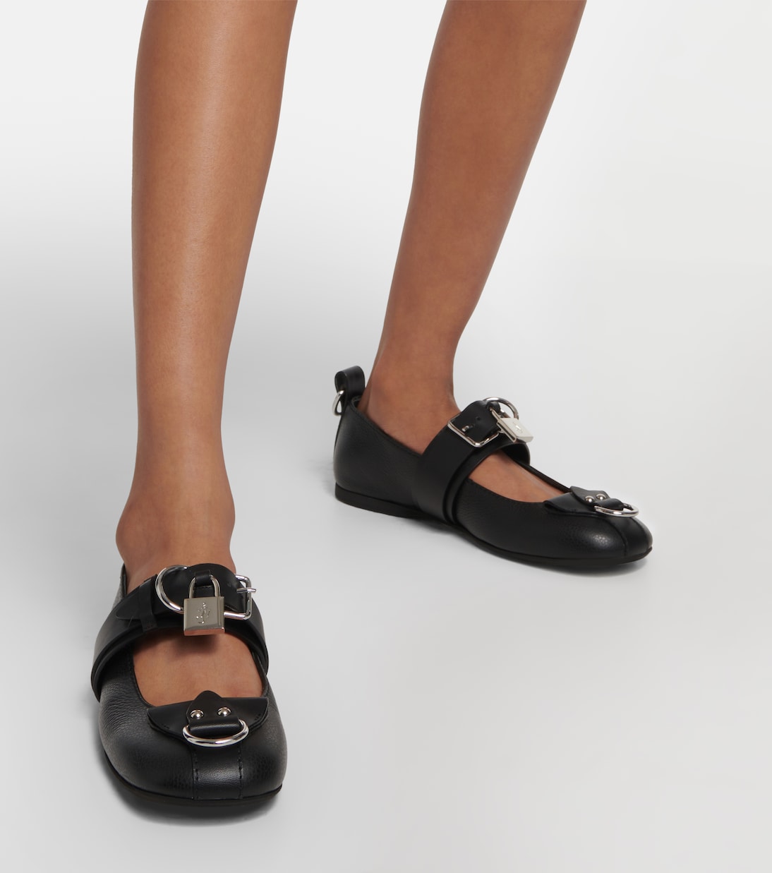 Ballerinas Lock aus Leder | JW Anderson