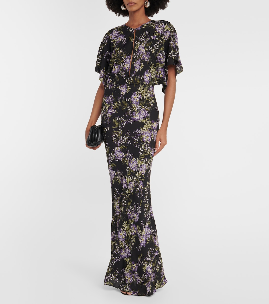 Obie floral georgette gown | Norma Kamali