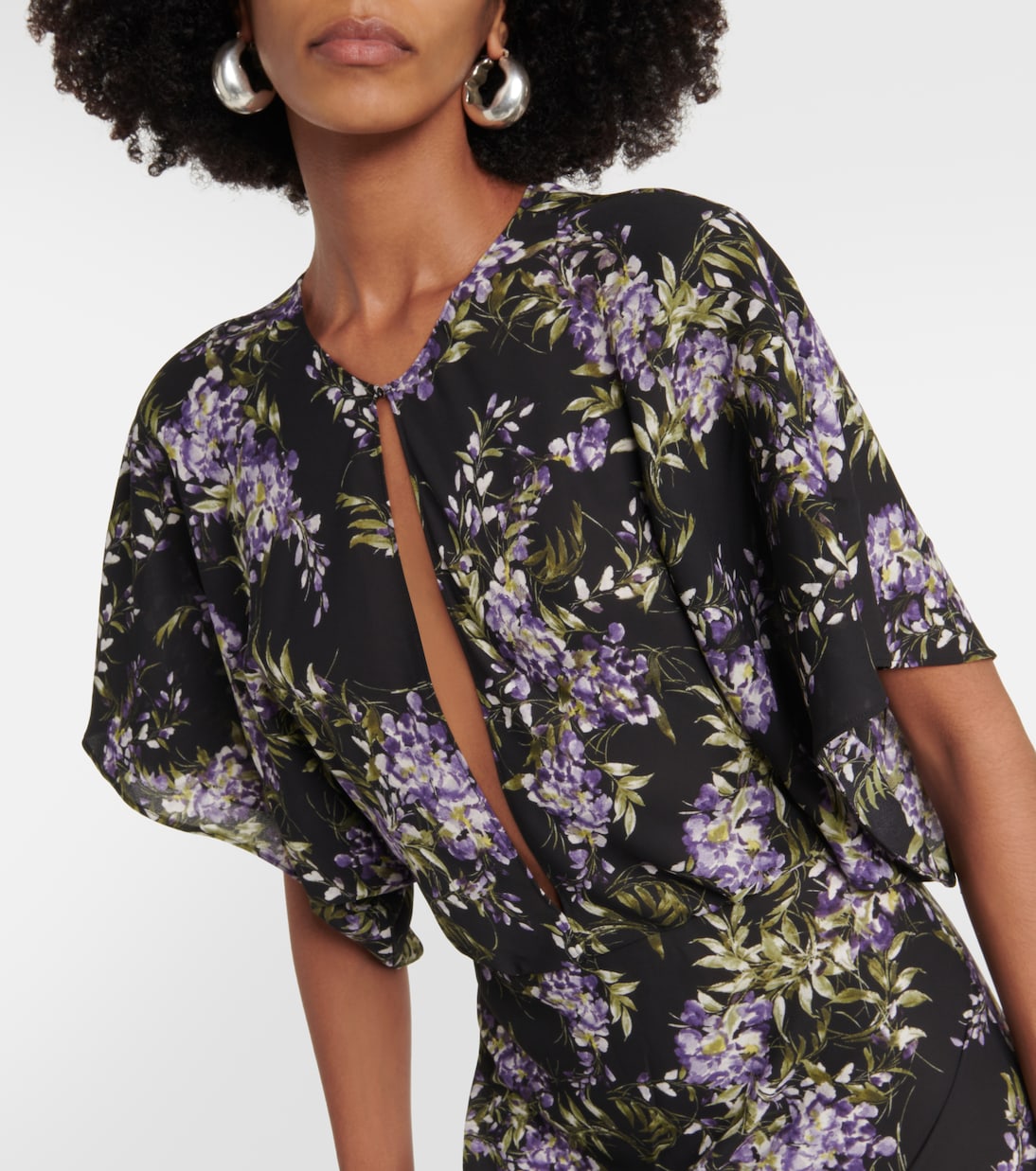 Obie floral georgette gown | Norma Kamali