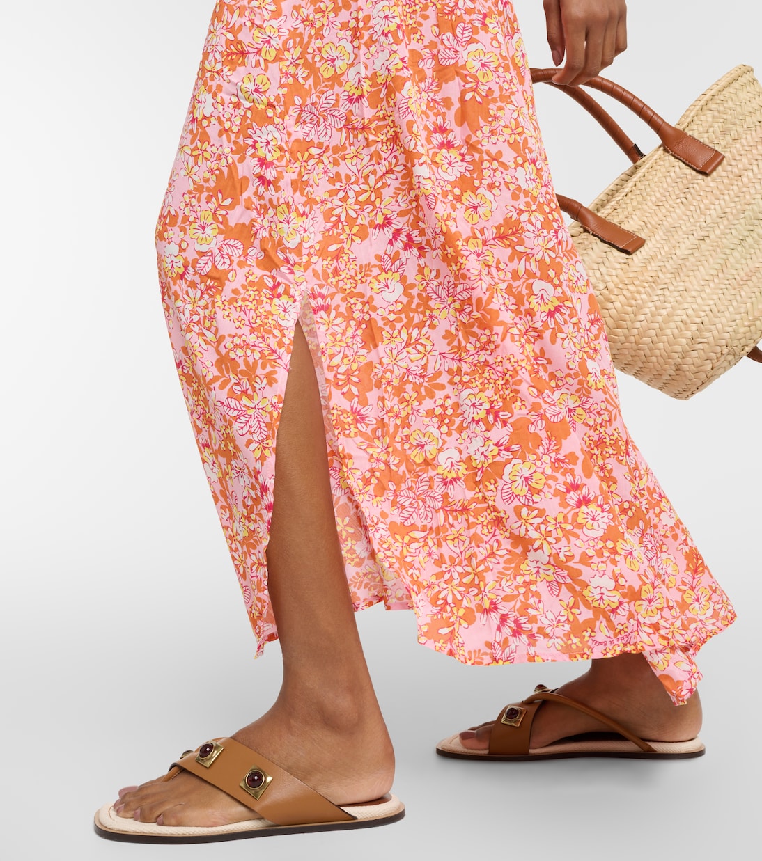 Vestido midi Ilona floral | Poupette St Barth