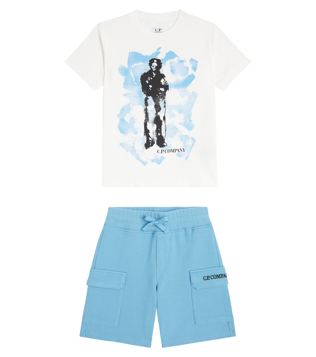 Cotton jersey T-shirt and shorts set | C.P. Company Kids