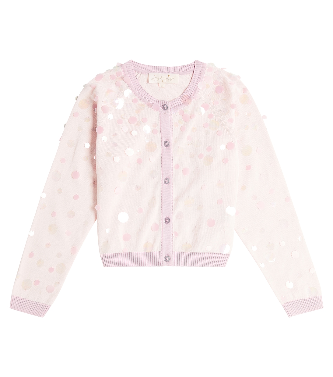 Cardigan Pointillism en coton à sequins | Tutu Du Monde