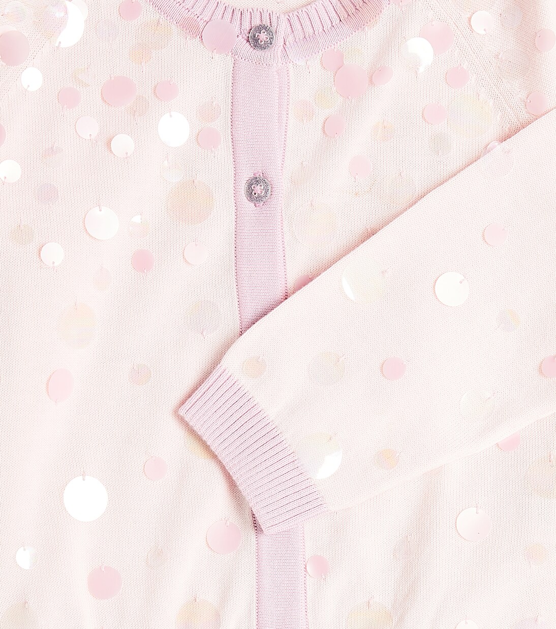 Cardigan Pointillism en coton à sequins | Tutu Du Monde