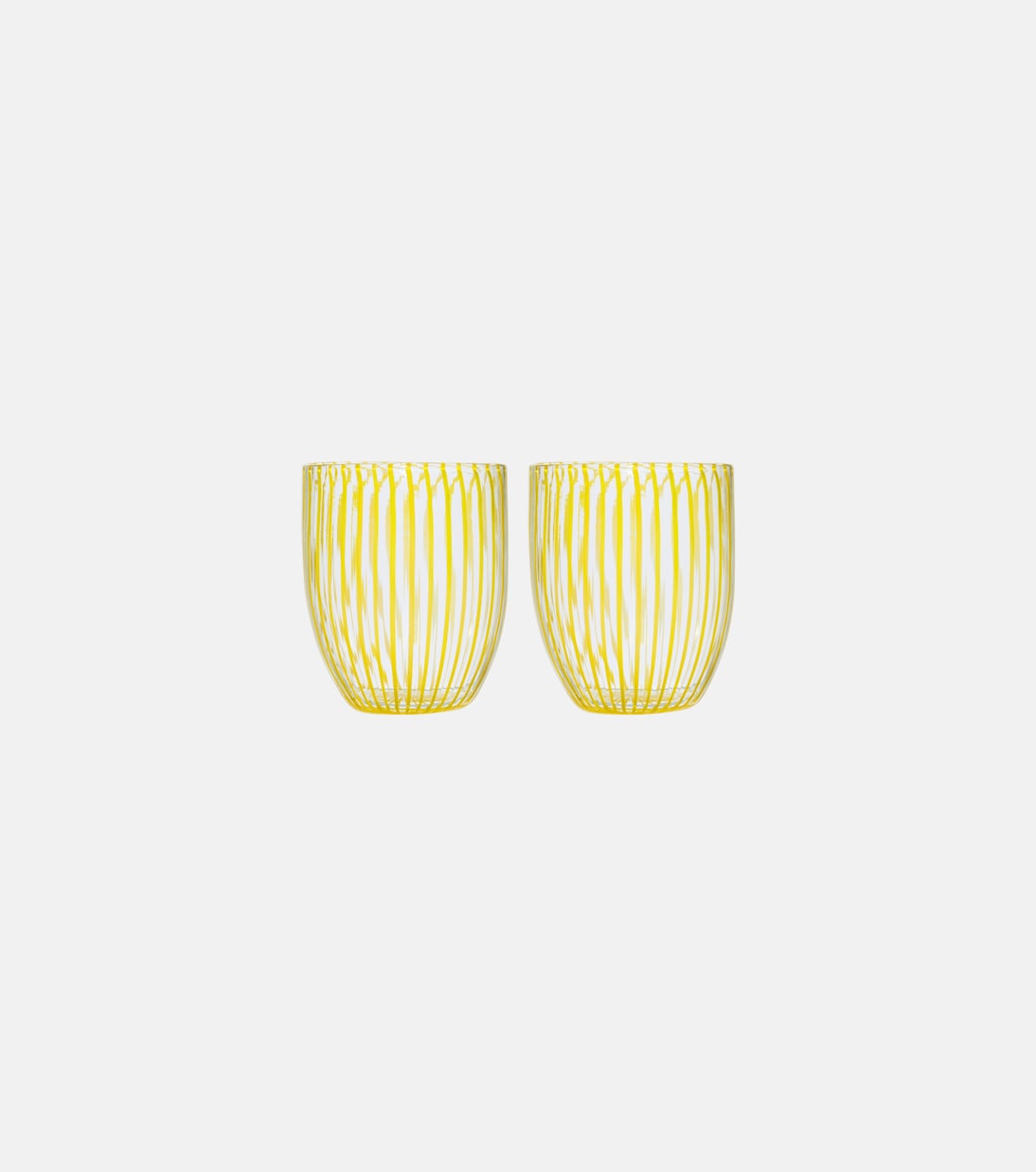 Capri Stripe set of 2 glass tumblers | Aquazzura Casa