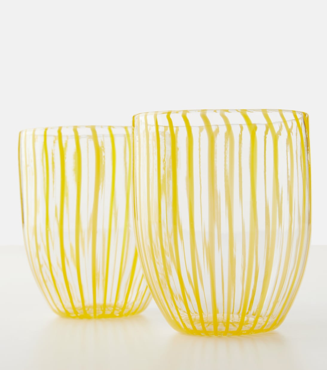 Capri Stripe set of 2 glass tumblers | Aquazzura Casa