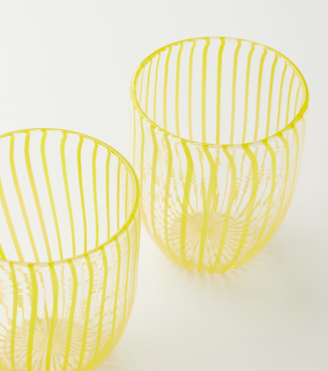 Capri Stripe set of 2 glass tumblers | Aquazzura Casa