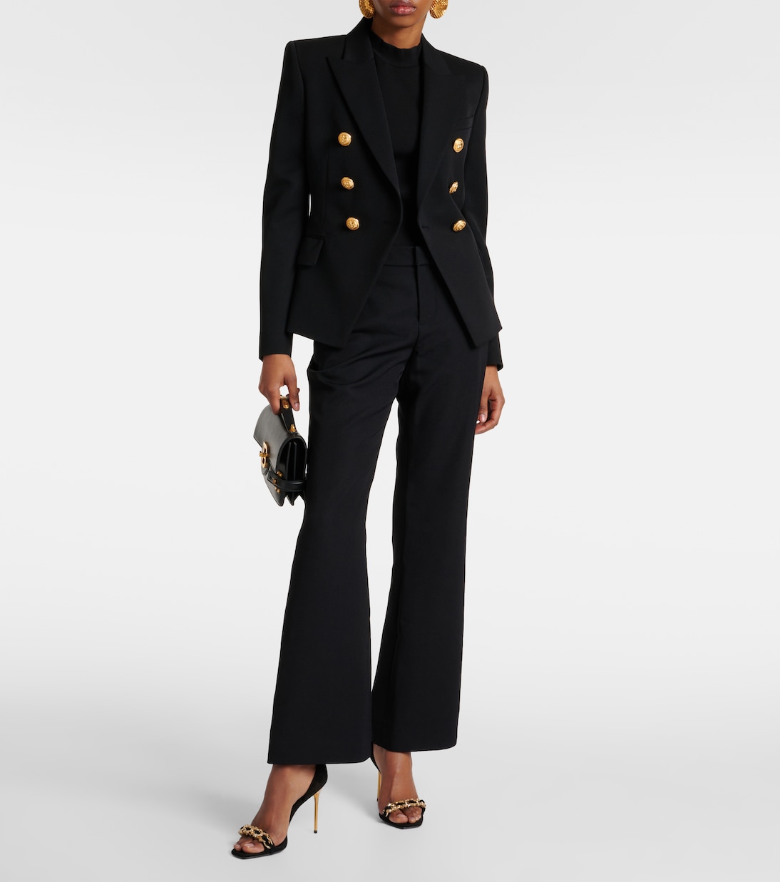 Pantaloni flared in lana vergine | Balmain