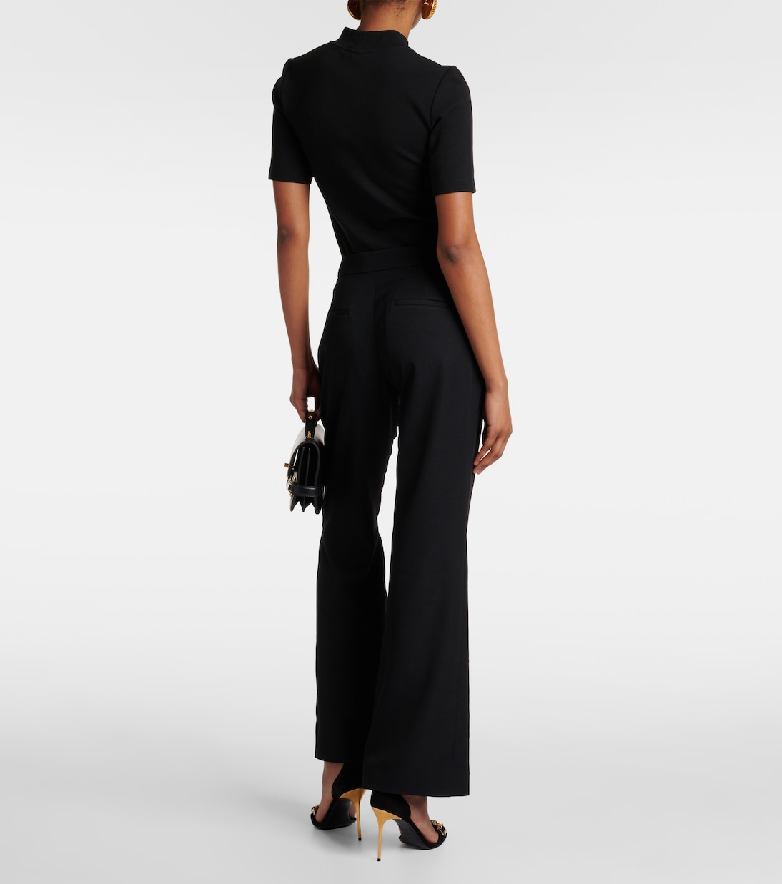Pantaloni flared in lana vergine | Balmain