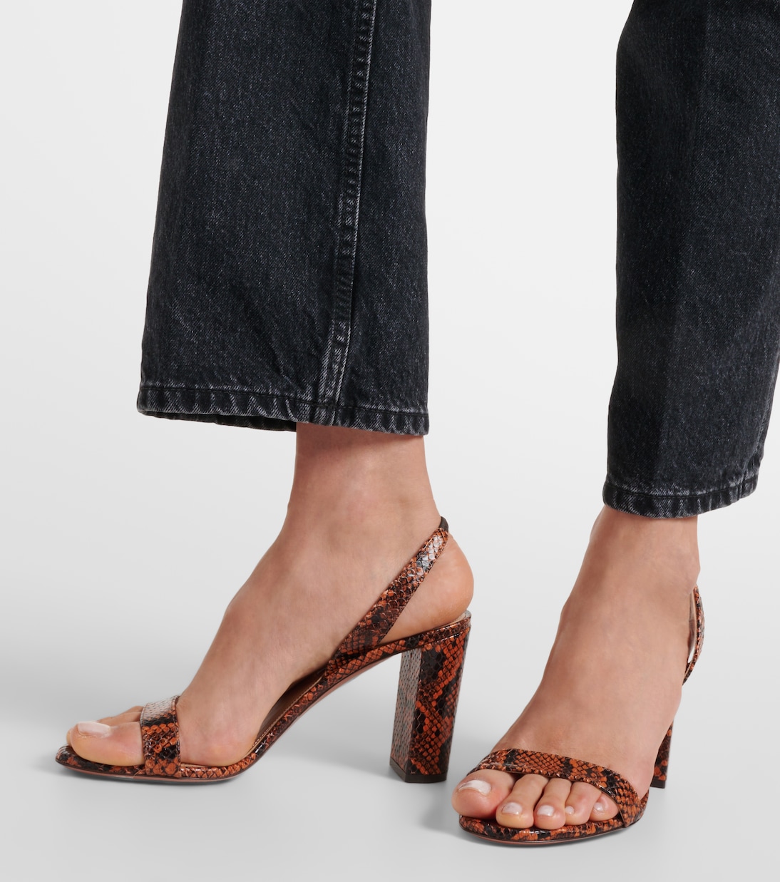 Sandalias 85 de piel grabada | Aquazzura