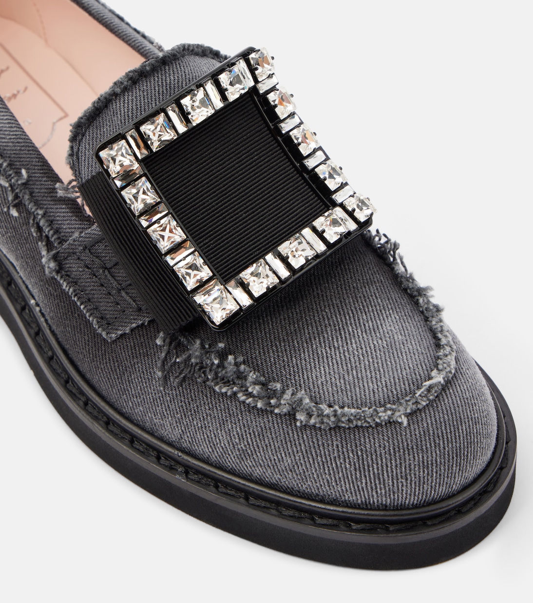 Viv' Rangers embellished denim loafers | Roger Vivier