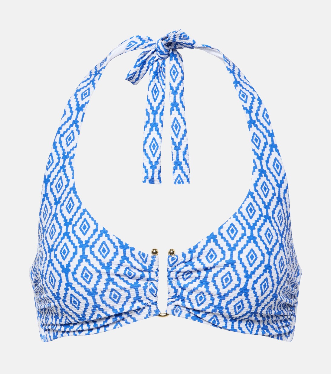 Sardinia printed halterneck bikini top | Heidi Klein