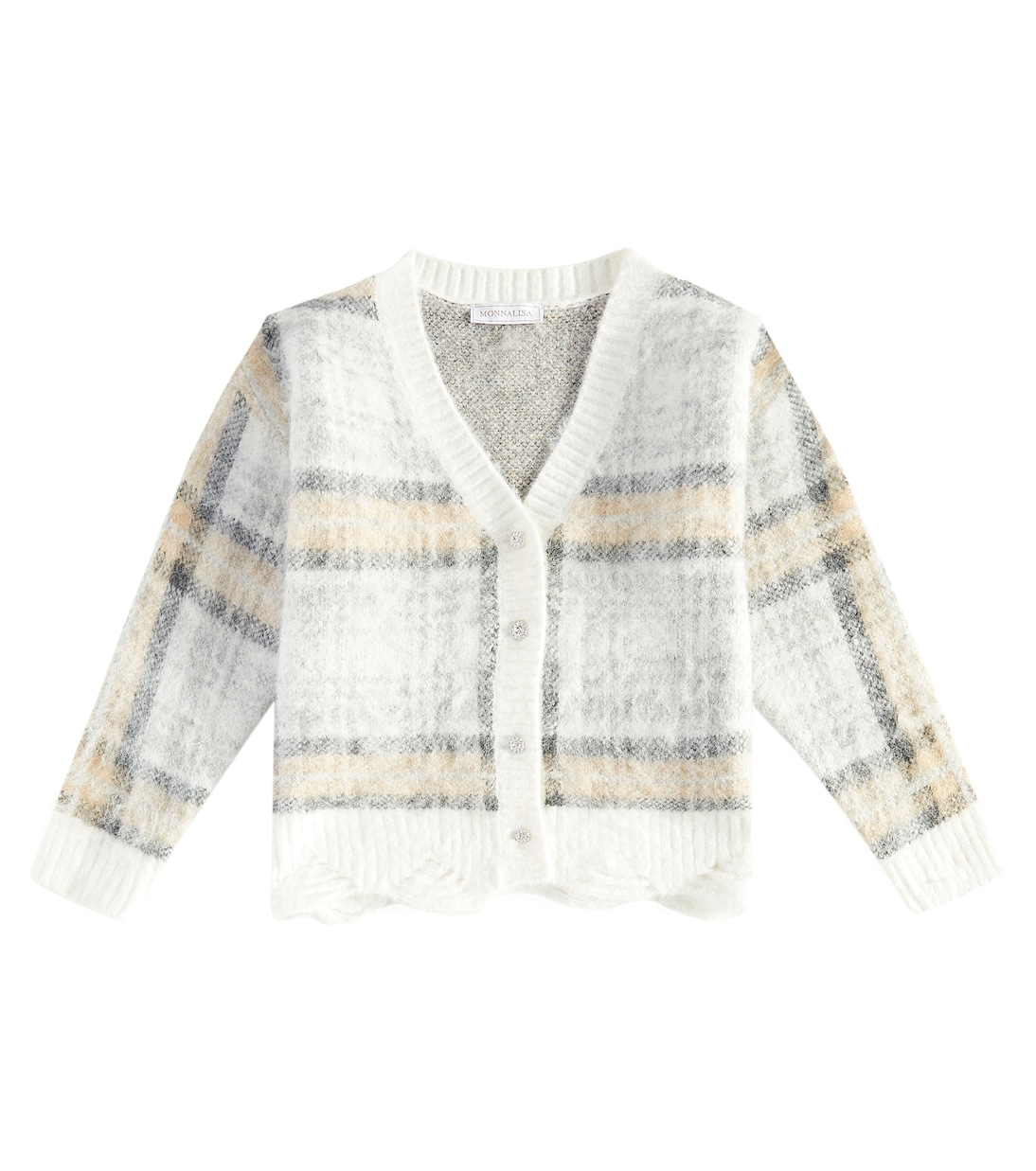 Cardigan à carreaux | Monnalisa
