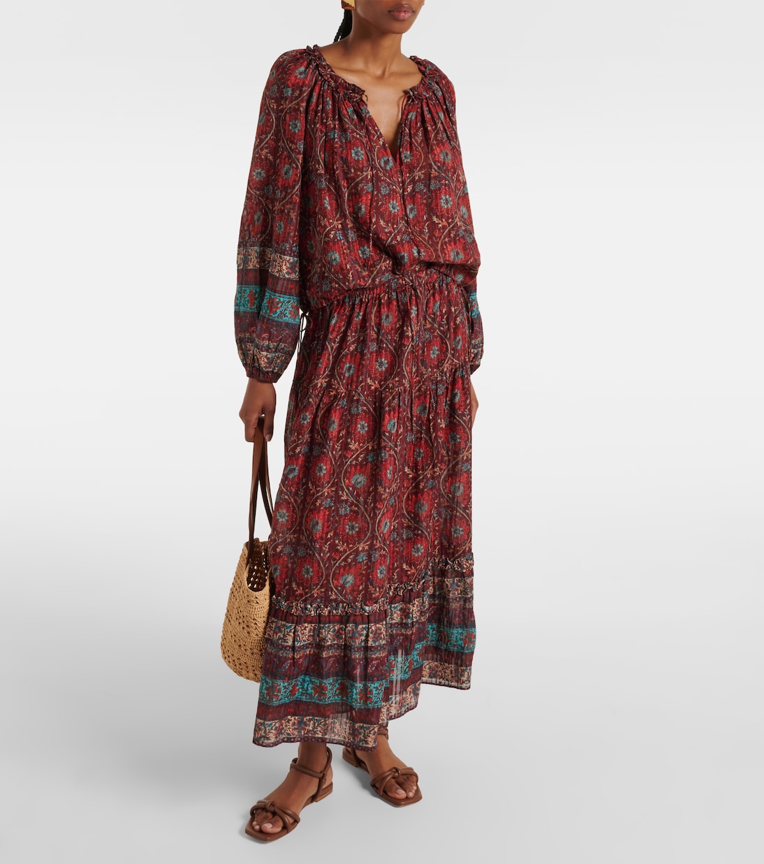 Paige printed cotton-blend midi skirt | Ulla Johnson