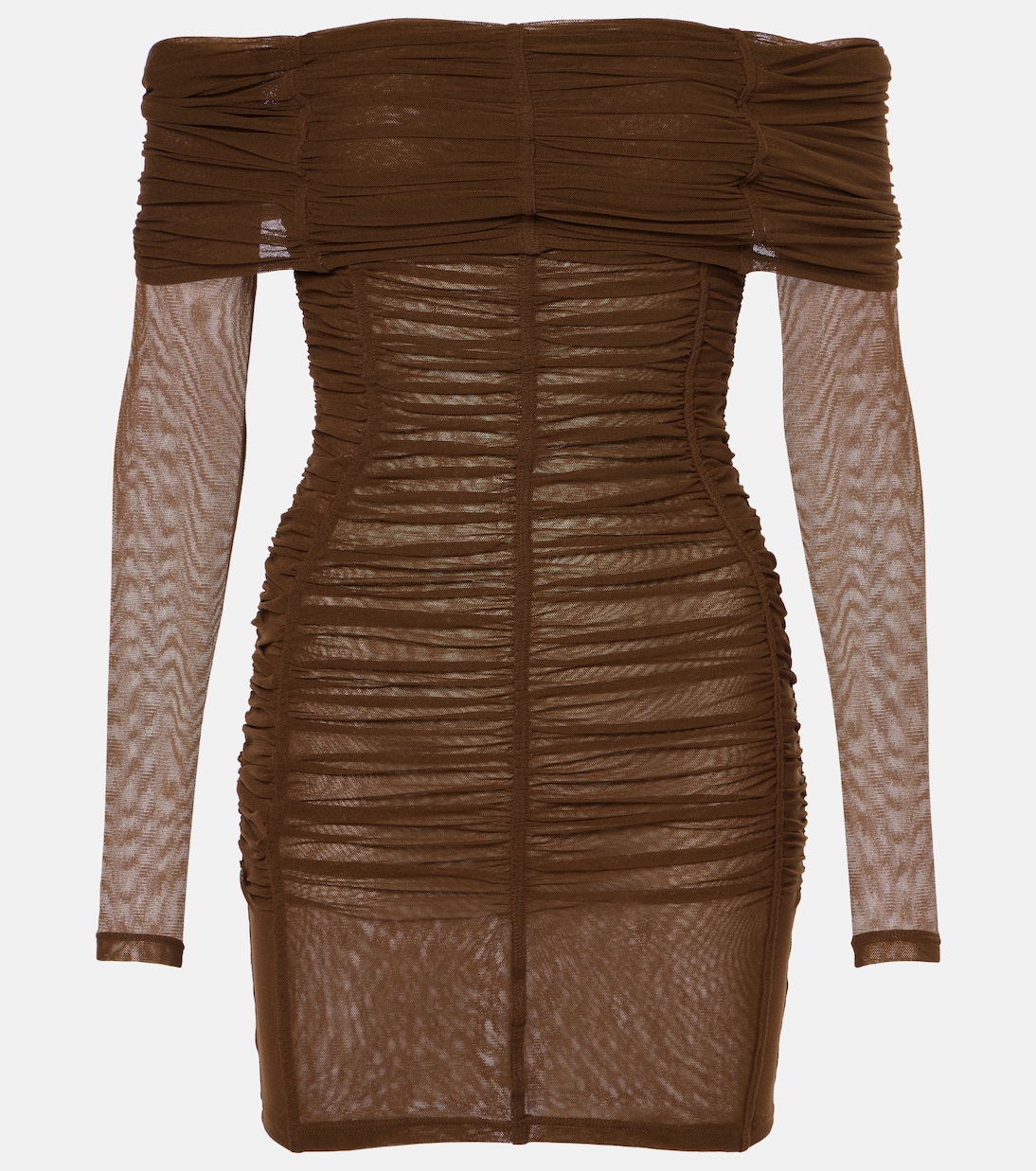 Abito corto in jersey con scollo bardot | The Attico