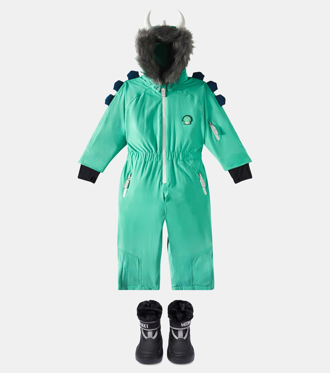 Spike The Dinosaur faux fur-trimmed snowsuit | Roarsome